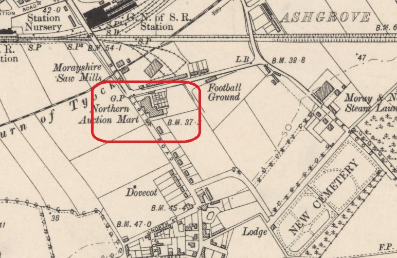 Elgin - Association Park : Map credit National Library of Scotland